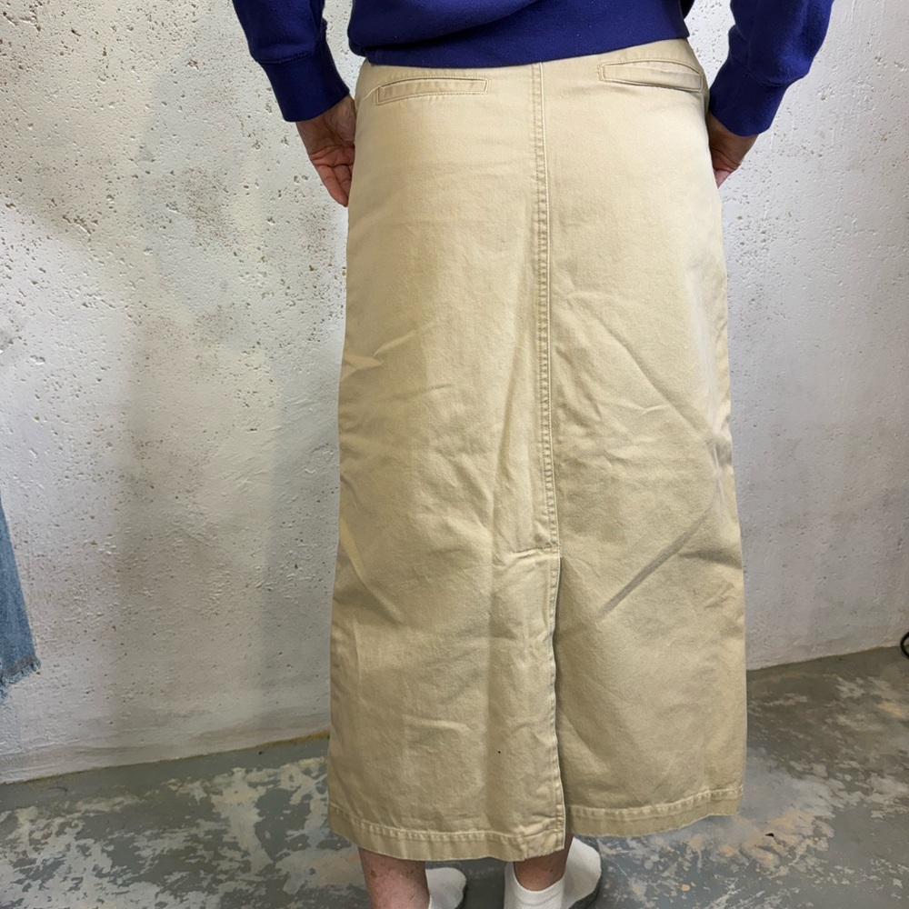 Vintage 2000s Denim Tan Beige Women's Long Maxi/Midi Skirt Size XS Old Navy - Picture 9 of 15